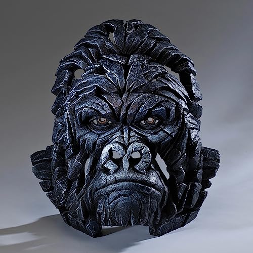 GlXR Enesco u CeA COf AJ Enesco Edge Sculpture Gorilla Head Animal Bust Figurine, 15 Inch, BlackGlXR Enesco u CeA COf AJ