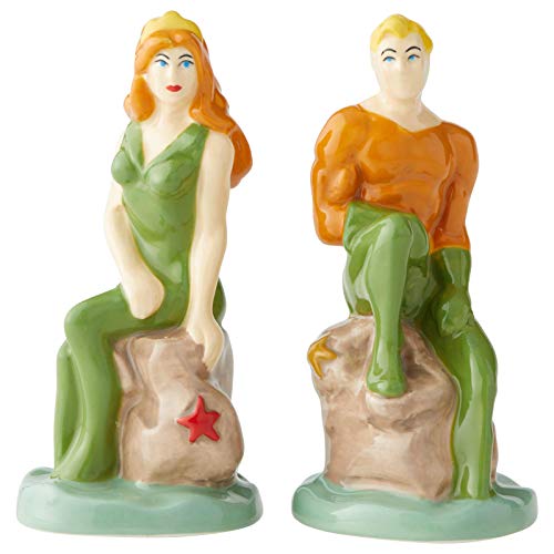 エネスコ Enesco 置物 インテリア 海外モデル アメリカ Enesco DC Comics Ceramics Aquaman and Mera Salt and Pepper Shakers, 3.5 Inch, Multicolorエネスコ Enesco 置物 インテリア 海外モデル アメリカ