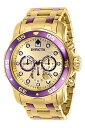 rv CBN^ CrN^ Y Invicta Pro Diver Chronograph Quartz Gold Dial Men's Watch 37692rv CBN^ CrN^ Y