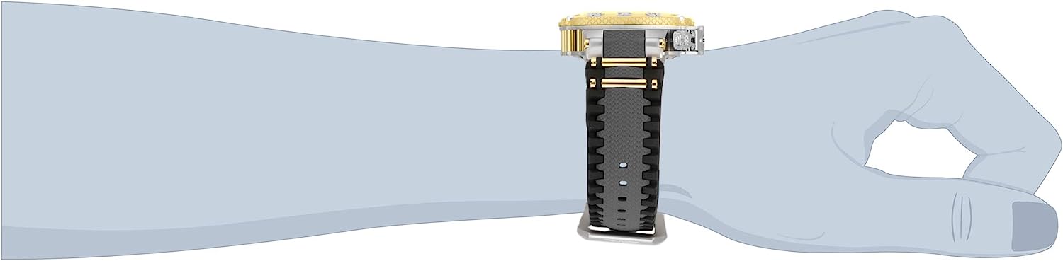 腕時計 インヴィクタ インビクタ メンズ Invicta Men's Subaqua 52mm Silicone and Stainless Steel Chronograph Quartz Watch, Black, 33648腕時計 インヴィクタ インビクタ メンズ 3