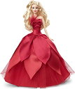 バービー バービー人形 Barbie Signature 2022 Holiday Doll (Blonde Wavy Hair) with Doll Stand, Collectible Gift for Kids Ages 6 Years Old and Upバービー バービー人形