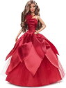 バービー バービー人形 Barbie Signature 2022 Holiday Doll, Light-Brown Wavy Hair Wearing Re...