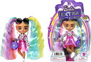 バービー バービー バービー人形 Barbie Extra Minis Doll #6 (5.5 in) with Rainbow Hair, Wearing Flower Print Dress, with Doll Stand & Accessories Including Sunglasses and Purse, Gift for Kids 3 Years Old & Up?バービー バービー人形