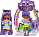 バービー バービー人形 Barbie Extra Minis Doll & Accessories with Purple & Silver Hair, Toy Pieces Include Color-Block Hoodie Dress & Bootsバービー バービー人形