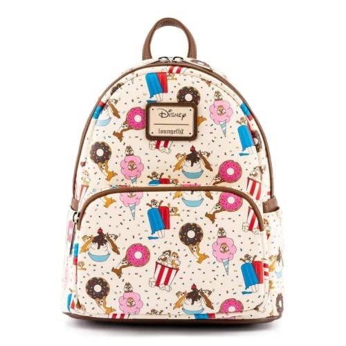 ラウンジフライ アメリカ 日本未発売 バッグ コラボ Loungefly Disney Chip and Dale Snackies All Over Print Womens Double Strap Shoulder Bag Purseラウンジフライ アメリカ 日本未発売 バッグ コラボ