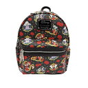 EWtC AJ { obO R{ Loungefly Disney Villains Tattoo All Over Print Women's Double Strap Shoulder Bag PurseEWtC AJ { obO R{