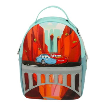 ラウンジフライ アメリカ 日本未発売 バッグ コラボ 【送料無料】Loungefly Disney Pixar Cars Firewall Falls Womens Double Strap Convertible Mini Backpack Purseラウンジフライ アメリカ 日本未発売 バッグ コラボ