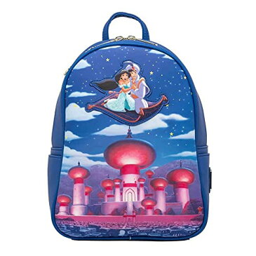 ラウンジフライ アメリカ 日本未発売 バッグ コラボ 【送料無料】Loungefly Disney Glow in the Dark Aladdin and Jasmine Magic Carpet Ride Women's Double Strap Shoulder Bag Purseラウンジフライ アメリカ 日本未発売 バッグ コラボ