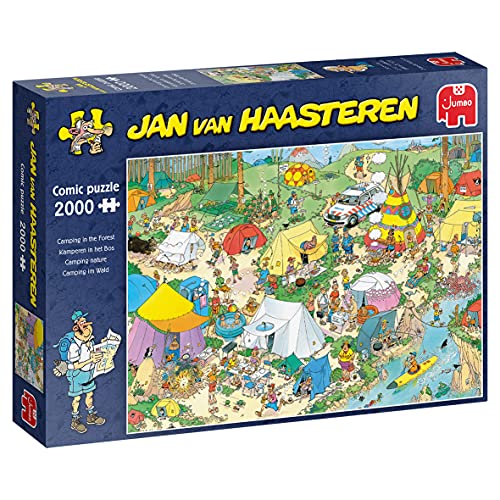 ѥ  ꥫ Jumbo 19087 Jan Van Haasteren, Camping in The Forest, 2000 Piece Jigsaw Puzzleѥ  ꥫ