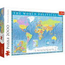 ジグソーパズル 海外製 アメリカ Trefl Political map of The World 2000 Piece Jigsaw Puzzle Red 3...