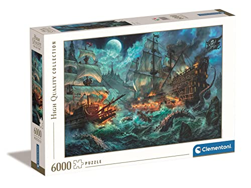 ѥ  ꥫ Clementoni 36530 Collection Pirates Battle 6000 Pieces, Made in Italy, Jigsaw Puzzle for Adults, Multicolouredѥ  ꥫ