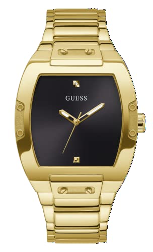 楽天angelica腕時計 ゲス GUESS メンズ GUESS Men's Trend Casual Tonneau Diamond 43mm Watch ? Black Dial Gold-Tone Stainless Steel Case & Bracelet腕時計 ゲス GUESS メンズ