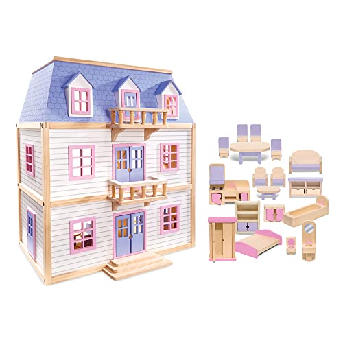 メリッサ&ダグ おもちゃ おままごと ごっこ遊び Melissa & Doug Melissa & Doug Wooden Multi-Level Dollhouse SIOC - Wooden Multi-Story Pretend Play Dollhouse For Kidsメリッサ&ダグ おもちゃ おままごと ごっこ遊び Melissa & Doug