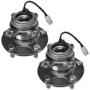自動車パーツ 海外社外品 修理部品 A-Premium 2 x Rear Wheel Bearing and Hub Assembly with ABS & 5...