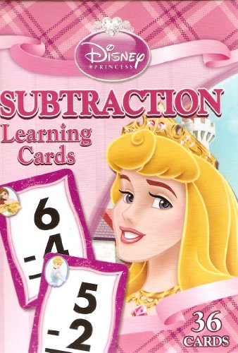 ディズニープリンセス Disney Princess Subtraction Learning/Flash Cards (Lite Pink Box)ディズニープリンセス