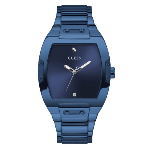 楽天angelica腕時計 ゲス GUESS メンズ GUESS Men's Trend Casual Tonneau Diamond 43mm Watch ? Blue Dial Stainless Steel Case & Bracelet腕時計 ゲス GUESS メンズ