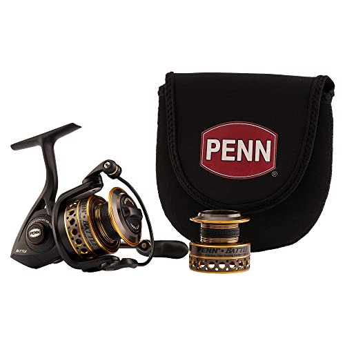 リール ペン Penn 釣り道具 フィッシング PENN Battle Spinning Reel Kit, Size 2500, Includes Reel Cover and Spare Anodized Aluminum Spool, Right/Left Handle Position, HT-100 Front Drag System, Blackリール ペン Penn 釣り道具 フィッシング