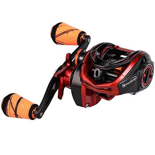 リール 釣り道具 フィッシング 海外直輸入 Sougayilang Baitcasting Reel 18LB Carbon Fiber Drag Baitcasters Unequaled Affordable High-tech Innovation Baitcast Fishing Reels - Orange -Right Handedリール 釣り道具 フィッシング 海外直輸入