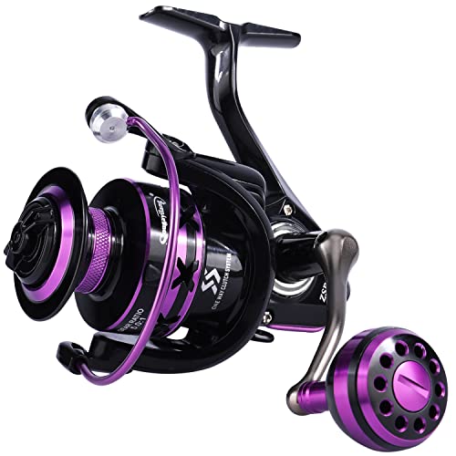 リール 釣り道具 フィッシング 海外直輸入 Sougayilang Fishing Reel, Lightweight 12+1 Ball Bearings 5.0:1 Gear Ratio Ultra Smooth Purple Spinning Reel for Freshwater-5000リール 釣り道具 フィッシング 海外直輸入