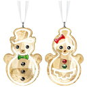 スワロフスキー クリスタル 置物 オーナメント SWAROVSKI SWAROVSKI Gingerbread Snowman Couple Ornament ...