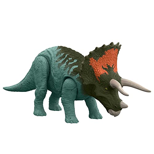 ジュラシックワールド JURASSIC WORLD おもちゃ フィギュア 恐竜映画 Mattel Jurassic World Dominion Roar Strikers Triceratops Dinosaur Action Figure with Motion and Sound, Toy Gift with Phyジュラシックワールド JURASSIC WORLD おもちゃ フィギュア 恐竜映画