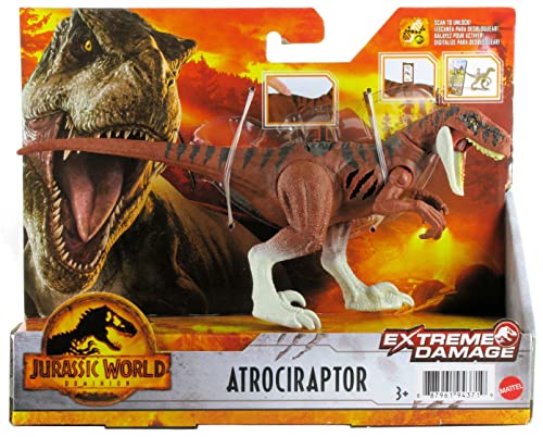 ジュラシックワールド JURASSIC WORLD おもちゃ フィギュア 恐竜映画 Jurassic World Dominion Extreme Damage Atrociraptor Dinosaur Action Figure Blackジュラシックワールド JURASSIC WORLD おもちゃ フィギュア 恐竜映画