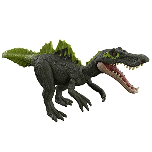 ジュラシックワールド JURASSIC WORLD おもちゃ フィギュア 恐竜映画 Mattel Jurassic World Dominion Roar Strikers Ichthyovenator Dinosaur Toy with Chomp Attack Sound, Plus Downloadable Apジュラシックワールド JURASSIC WORLD おもちゃ フィギュア 恐竜映画