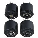 真空管 ギター・ベース アンプ 海外 輸入 Bstinay 4pcs Black Bakelite Vacuum Tube Socket Saver Base ...