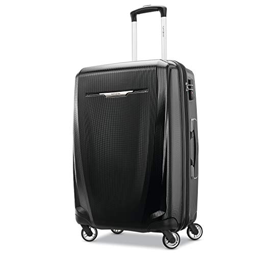 スーツケース キャリーバッグ ビジネスバッグ ビジネスリュック バッグ Samsonite Winfield 3 DLX Hardside Expandable Luggage with Spinners, Checked-Medium 25-Inch, Blackスーツケース キャリーバッグ ビジネスバッグ ビジネスリュック バッグ