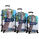 スーツケース キャリーバッグ ビジネスバッグ ビジネスリュック バッグ Rolite Beach Arrow Sign Hardside Spinner Luggage, Blue, 3-Piece Setスーツケース キャリーバッグ ビジネスバッグ ビジネスリュック バッグ