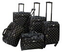 X[cP[X L[obO rWlXobO rWlXbN obO American Flyer Fleur De Lis 5-Piece Spinner Luggage Set, Black, One Size,85700-5X[cP[X L[obO rWlXobO rWlXbN obO