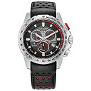 腕時計 シチズン 逆輸入 海外モデル 海外限定 Citizen Men's Eco-Drive Promaster Land MX Sport Racer Chronograph Watch in Stainless Steel with Black Leather Strap, Black Dial (Model: BL5570-01E)腕時計 シチズン 逆輸入 海外モデル 海外限定