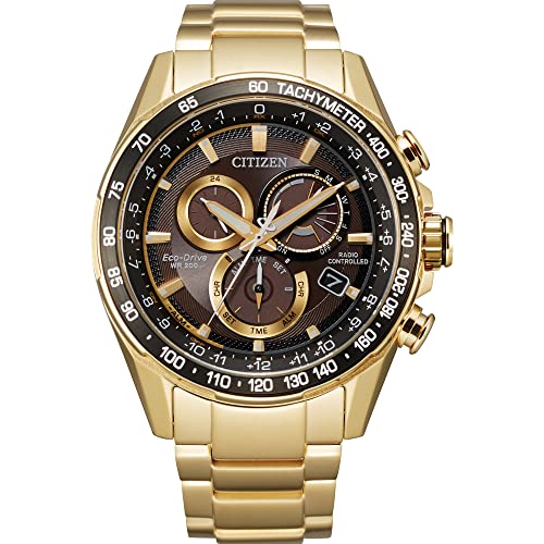 腕時計 シチズン 逆輸入 海外モデル 海外限定 Citizen Men's Eco-Drive Sport Luxury PCAT Chronograph Watch in Gold-Tone Stainless Steel, Perpetual Calendar, Black Dial腕時計 シチズン 逆輸入 海外モデル 海外限定