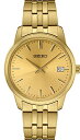 rv ZCR[ Y SEIKO SUR442 Watch for Men - Essentials - Gold-Tone Stainless Steel Case and Bracelet, Champagne Dialrv ZCR[ Y