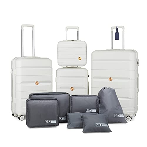 楽天angelicaスーツケース キャリーバッグ ビジネスバッグ ビジネスリュック バッグ Somago Luggage Sets 3 Piece Hard Shell Polypropylene Suitcase with TSA Lock Spinner Carry On Luggage with Beauty Casスーツケース キャリーバッグ ビジネスバッグ ビジネスリュック バッグ