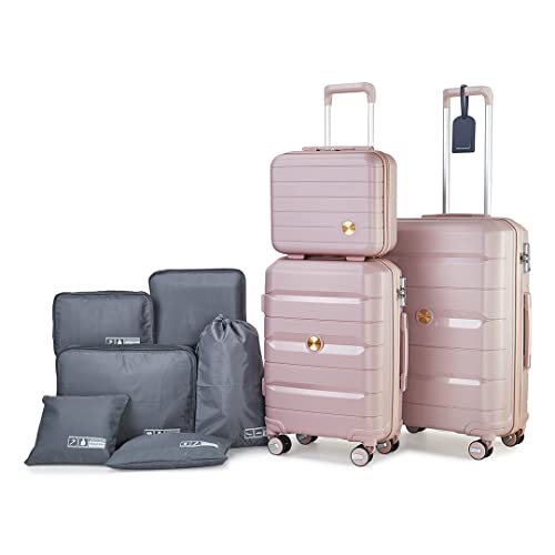 楽天angelicaスーツケース キャリーバッグ ビジネスバッグ ビジネスリュック バッグ Somago Luggage Sets 3 Piece Hard Shell Polypropylene Suitcase with TSA Lock Spinner Carry On Luggage with Beauty Casスーツケース キャリーバッグ ビジネスバッグ ビジネスリュック バッグ