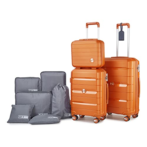 楽天angelicaスーツケース キャリーバッグ ビジネスバッグ ビジネスリュック バッグ Somago Luggage Sets 3 Piece Hard Shell Polypropylene Suitcase with TSA Lock Spinner Carry On Luggage with Beauty Casスーツケース キャリーバッグ ビジネスバッグ ビジネスリュック バッグ