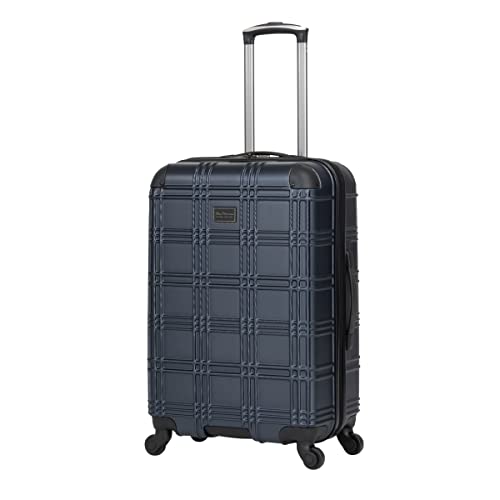 スーツケース キャリーバッグ ビジネスバッグ ビジネスリュック バッグ Ben Sherman Nottingham Lightweight Hardside 4-Wheel Spinner Travel Luggage, Naval, 24-Inch Checkedスーツケース キャリーバッグ ビジネスバッグ ビジネスリュック バッグ