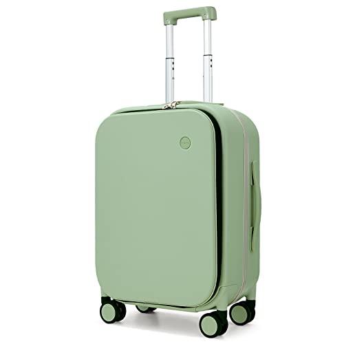 スーツケース キャリーバッグ ビジネスバッグ ビジネスリュック バッグ Mixi Carry On Luggage, 20'' Suitcase with Front Laptop Pocket, Travel Rolling Luggage Aluminum Frame PC Hardside witスーツケース キャリーバッグ ビジネスバッグ ビジネスリュック バッグ