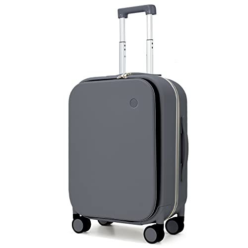 スーツケース キャリーバッグ ビジネスバッグ ビジネスリュック バッグ Mixi Carry On Luggage, 20'' Suitcase with Front Laptop Pocket, Travel Rolling Luggage Aluminum Frame PC Hardside witスーツケース キャリーバッグ ビジネスバッグ ビジネスリュック バッグ