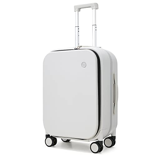 スーツケース キャリーバッグ ビジネスバッグ ビジネスリュック バッグ Mixi Carry On Luggage, 20'' Suitcase with Front Laptop Pocket, Travel Rolling Luggage Aluminum Frame PC Hardside witスーツケース キャリーバッグ ビジネスバッグ ビジネスリュック バッグ