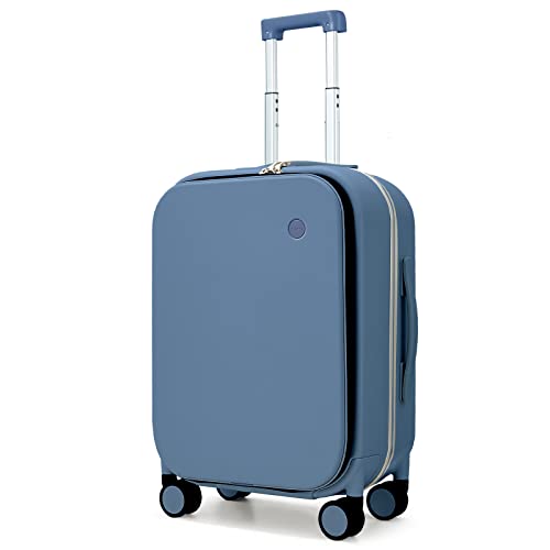 スーツケース キャリーバッグ ビジネスバッグ ビジネスリュック バッグ Mixi Carry On Luggage, 20'' Suitcase with Front Laptop Pocket, Travel Rolling Luggage Aluminum Frame PC Hardside witスーツケース キャリーバッグ ビジネスバッグ ビジネスリュック バッグ