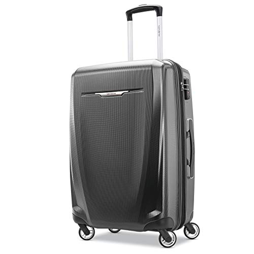 スーツケース キャリーバッグ ビジネスバッグ ビジネスリュック バッグ Samsonite Winfield 3 DLX Hardside Expandable Luggage with Spinners, Checked-Medium 25-Inch, Graphite Greyスーツケース キャリーバッグ ビジネスバッグ ビジネスリュック バッグ