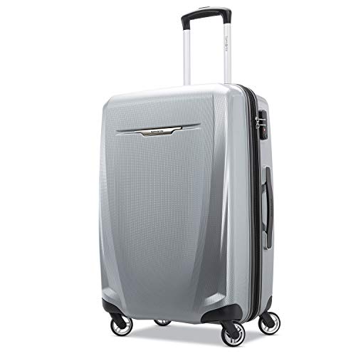 スーツケース キャリーバッグ ビジネスバッグ ビジネスリュック バッグ Samsonite Winfield 3 DLX Hardside Expandable Luggage with Spinners, Checked-Medium 25-Inch, Silverスーツケース キャリーバッグ ビジネスバッグ ビジネスリュック バッグ