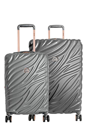 スーツケース キャリーバッグ ビジネスバッグ ビジネスリュック バッグ Delsey Paris Alexis Lightweight Luggage Set Hardside Spinner Suitcase with TSA Lock (Platinum/Rose Gold, 2-piece Setスーツケース キャリーバッグ ビジネスバッグ ビジネスリュック バッグ