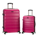 X[cP[X L[obO rWlXobO rWlXbN obO Rockland Melbourne Hardside Expandable Spinner Wheel Luggage, Magenta, 2-Piece Set (20/28)X[cP[X L[obO rWlXobO rWlXbN obO