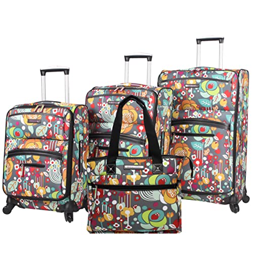 スーツケース キャリーバッグ ビジネスバッグ ビジネスリュック バッグ Lily Bloom Luggage Set 4 Piece Suitcase Collection With Spinner Wheels For Woman (Bliss)スーツケース キャリーバッグ ビジネスバッグ ビジネスリュック バッグ