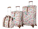 スーツケース キャリーバッグ ビジネスバッグ ビジネスリュック バッグ Lily Bloom Luggage 3 Piece Softside Spinner Suitcase Set Collection (Giraffe Park)スーツケース キャリーバッグ ビジネスバッグ ビジネスリュック バッグ