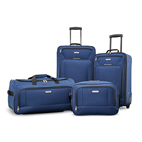 スーツケース キャリーバッグ ビジネスバッグ ビジネスリュック バッグ American Tourister Fieldbrook XLT Softside Upright Luggage, Navy, 4-Piece Set (BB/DF/21/25)スーツケース キャリーバッグ ビジネスバッグ ビジネスリュック バッグ