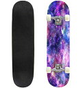 スタンダードスケートボード スケボー 海外モデル 直輸入 Classic Concave Skateboard Galaxy Night Print Longb...